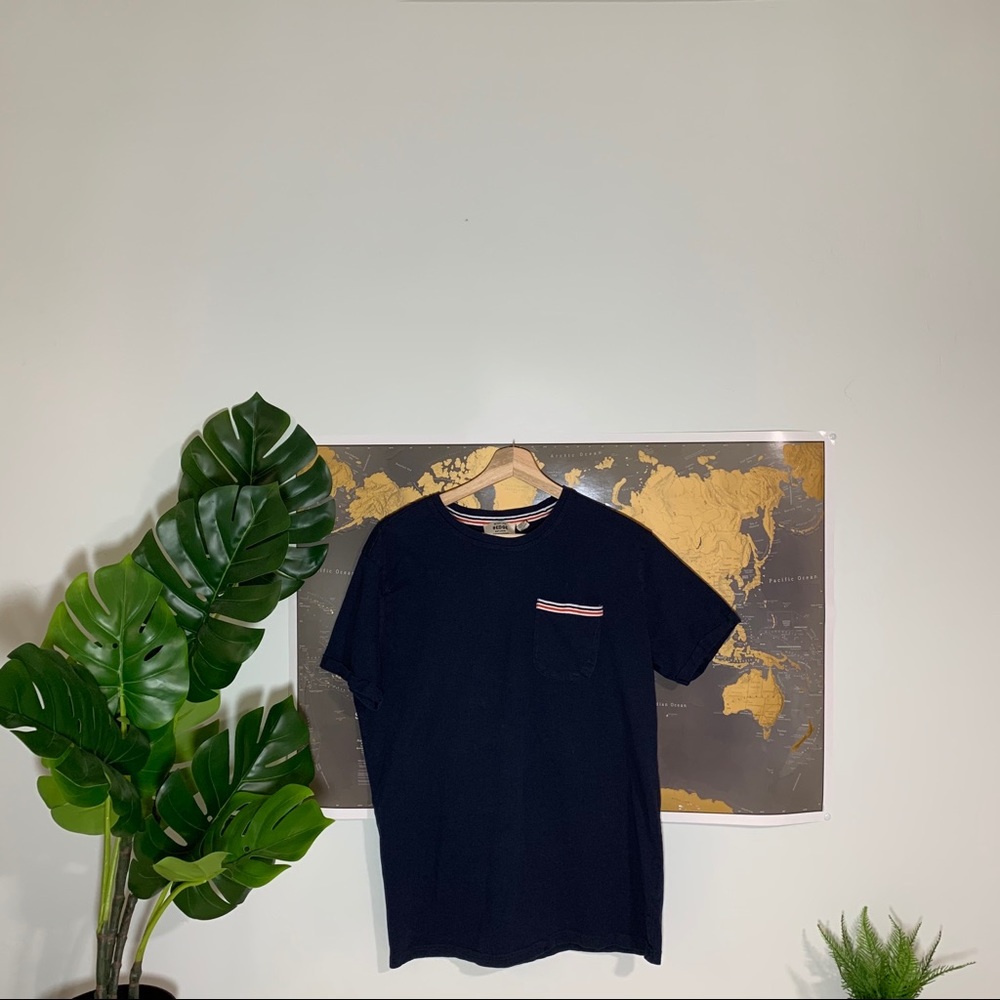 Vintage look two stripe pocket